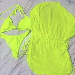 Bathing suit with cover up